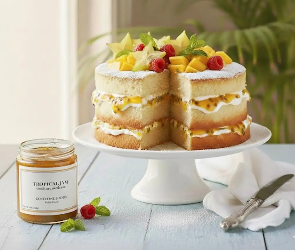 Tropical Victoria Sponge Cake Coco Fine Foods