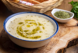 Roasted Parsnip Soup with Watercress Pesto